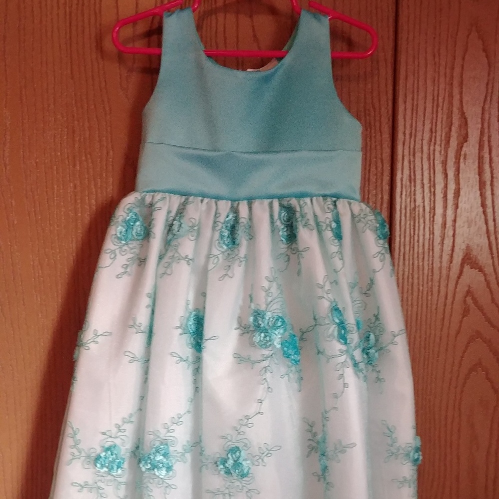 Aqua blue toddler dress